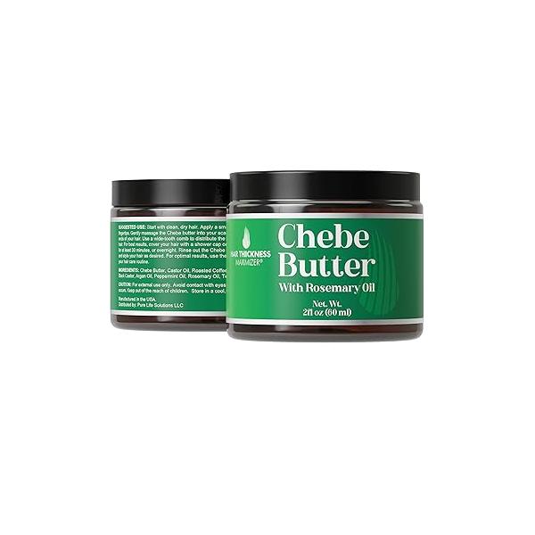 Chebe Rosemary Oil Hair Butter for Growth, Thickening, Moisturizing and Strengthening - 2oz Vegan Grease Men Women, Scalp Treatment Dry, Brittle