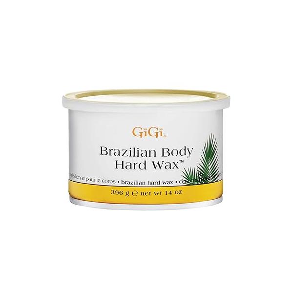 GiGi Brazilian Body Hard Wax for Hair Removal, Non-Strip Coarse Hair, Ideal Bikini, Face & Sensitive Areas, 14 oz, 1 Pack