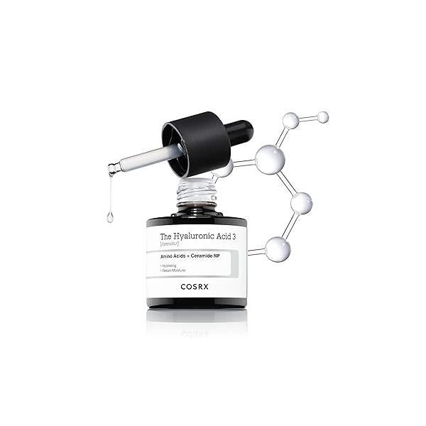 COSRX Pure Sodium Hyaluronic Acid 3% Serum, Hydration & Moisture Boosting Facial Serum for Fine Lines Wrinkles, Plump Repair Dry Skin, 0.67fl.oz/20ml, No Artificial Fragrance, Korean Skin Care