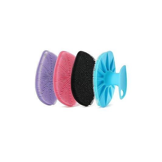Baby Bath Brush, Exfoliating and Massaging Cradle Cap Brushes - Silicone Scrubber for Newborns,Babies Essential Dry Skin, Eczema (Mix-4color)