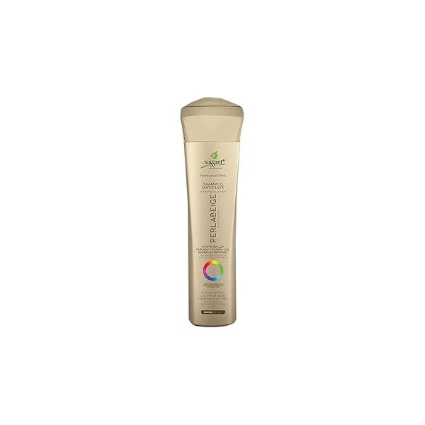naissant Perla Beige Hair Purple Shampoo | Eliminates Brassiness Neutralizes Yellow & Orange Tones Paraben, Ammonia Sulfate Free Pro-Vitamin B5, Olive Oil Honey (Perla Beige) 10.1 Fl Oz