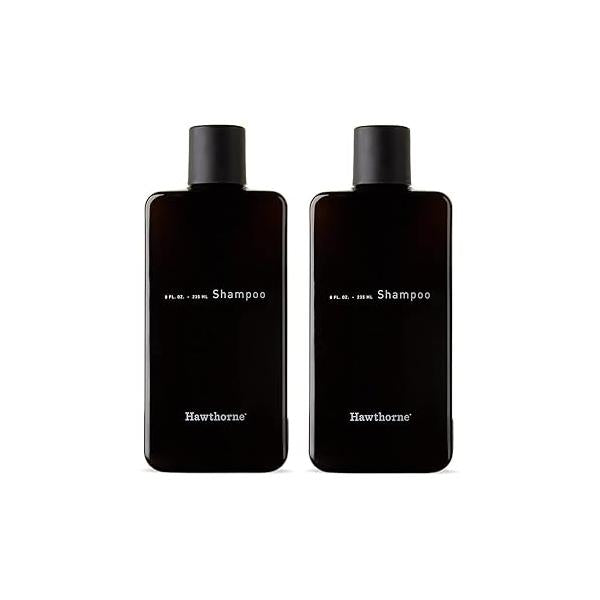Hawthorne Men's Everyday Shampoo. For Stronger, Healthier Hair with Pure Avocado Oil and Coconut Oil. Mint Eucalyptus Scent. Natural, Sulfate Free, Paraben Free. 8 fl. oz. 2-Pack.