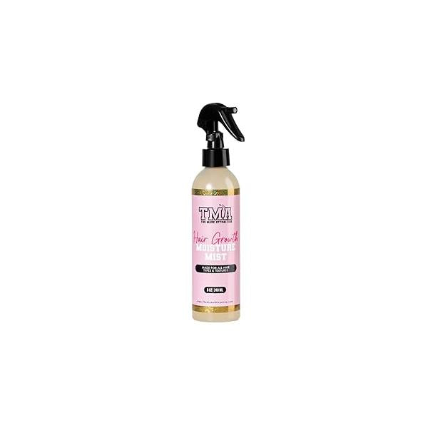 The Mane Attraction Nourishing Daily Hair Growth Moisture Mist for ALL Types, Lightweight Moisturizer Thicker, Longer Hair. Infused with Aloe Vera Juice, Sweet Almond Oil, and Honey. 8oz