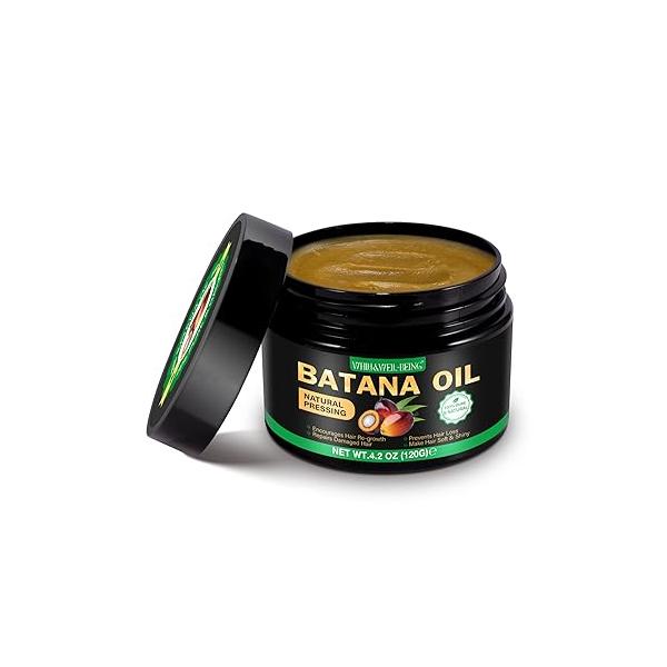 WHLH & WELL-BEING Batana Oil for Hair Growth, Natural Pure Unrefined Oil, Prevent Loss Men Women 4.2 OZ 1Pack