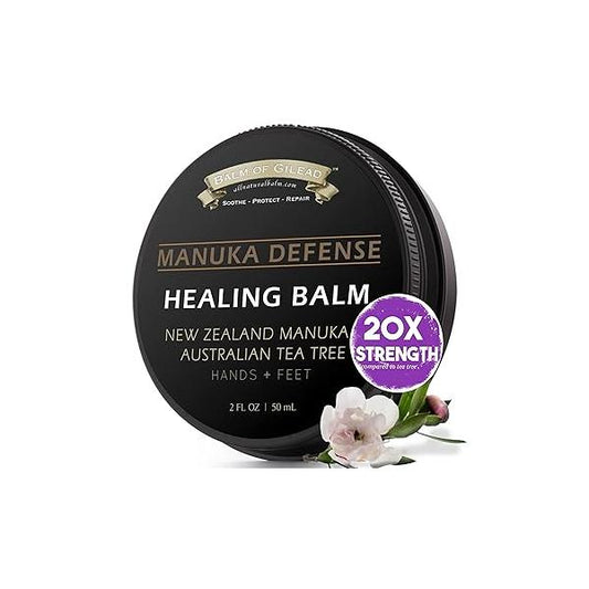BALM OF GILEAD Tea Tree Balm - 2 fl oz Foot Cream with and Manuka Oil Intensive Moisture for Itchy Feet, Eczema, Rashes & Dry Skin Pure That Softens Irritations