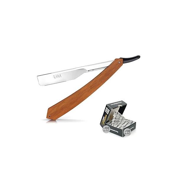 UM Supplies Straight Razors For Men Beard Shaving Knives Professional Barber Edge Razor Kit Close Shave Cut Throat Safety Navajas Para Barbero Shavette