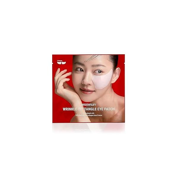 MEDITHERAPY Wrinkle-fit Tangle Eye Patch - Under Patches for Dark Circles and Puffy Eyes Bags Treatment Women Mega Collagen Gel Pads Puffiness Firming & Deep Hydrating 4EA