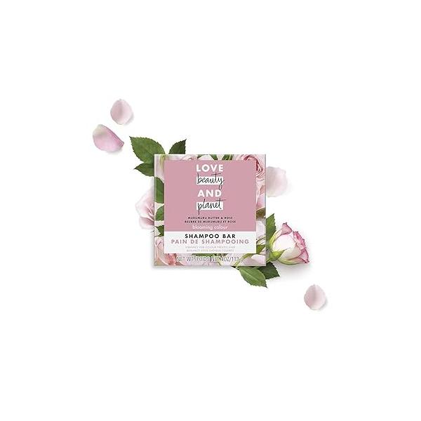 Love Beauty And Planet Blooming Color Shampoo Bar for Treated Hair Murumuru Butter & Rose Vibrancy 4.0 oz