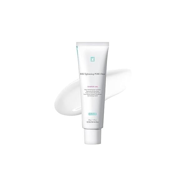 SOS Repair CICA Clinic Zinc Cream, 100,000ppm Oxide, Heal, Soothe Acne, Redness, Rosacea Treatment, Skin Barrier Repair, Moisture, Non-Comedogenic, Korean care, 50g, 1.76 oz.