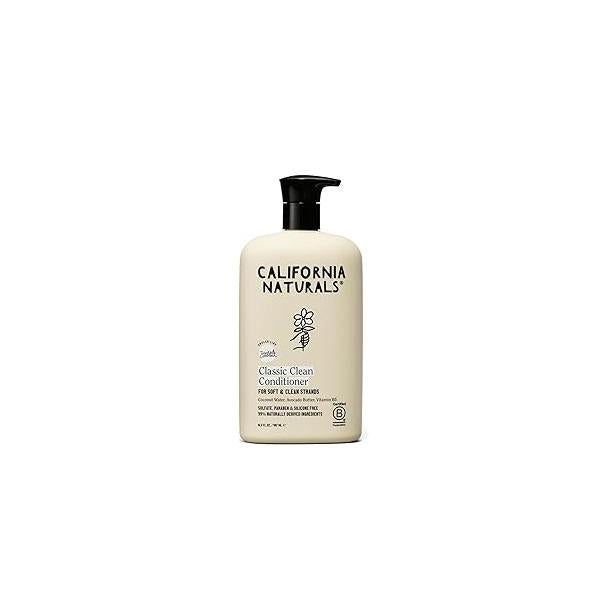 California Naturals Conditioner w/Coconut Milk, Vitamin E for Dry Hair & Scalp Care in Women Men, Natural, Vegan, Paraben Sulfate Free, Color Safe Conditioner, All Types, 16.5 fl oz