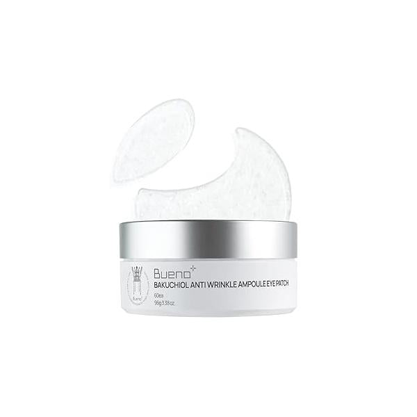 Bakuchiol Anti-Wrinkle Ampoule Eye Patch, 60 Patches, Under Patches for Puffy Eyes and Dark Circles with Retinol, Korean Skin Care