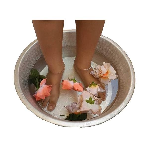 Portable Lightweight Nickel Foot Massage Pedicure Bowl