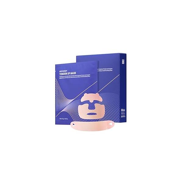 MEDITHERAPY Tension Up Mask 5EA - Korean Collagen Face V Line Lifting Hydrating Firming & Skin Tightening for Sharp Sculpted Contour Matrixyl Peptide Gel Facial Youthful Radiance