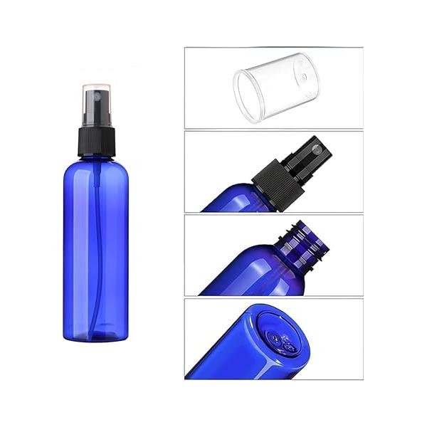 SINIDE Spray Bottles 30 ml/1 oz, 4 Pack Clear Empty Fine Mist Plastic Mini Travel Bottle Set, Portable Refillable Makeup Sprayer Containers for Perfume, Liquids, Aromatherapy, Small Size