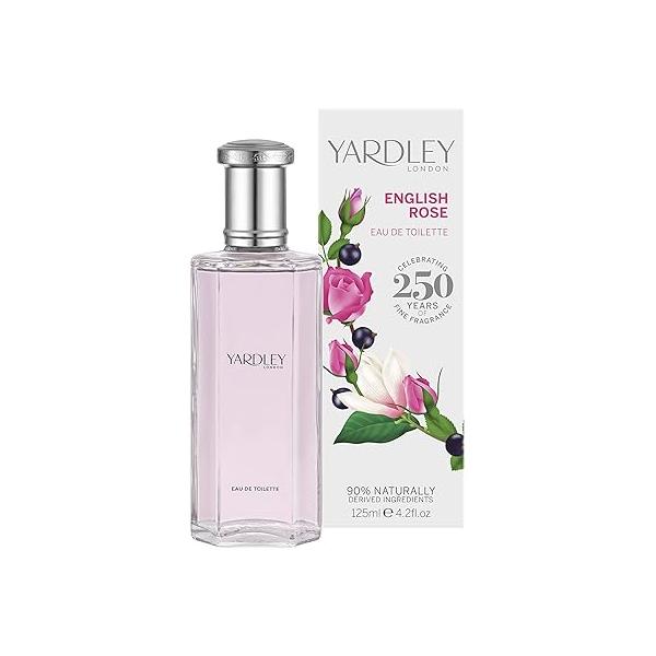 Yardley Of London English Rose Eau de Toilette Spray for Women, 4.2 Ounce by