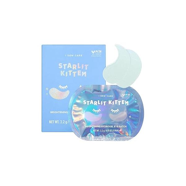 I DEW CARE Hydrogel Eye Patch - Starlit Kitten | Korean Under Patches for dark circles and puffy eyes, Smooths Puffy Eyes, wrinkle patches, Dermatologically Tested, (5 EA)