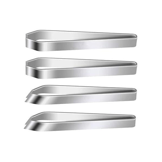 4 Pcs Fish Bone Tweezers, PIVHWIR Stainless Steel Flat and Slant Tweezers Pliers Remover Tool for Remove Bones, Needle Dones, Scales