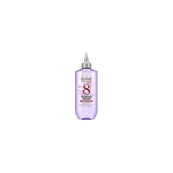 L'Oreal Paris Elvive Hyaluron Plump Flash Hydration Wonder Water Hair Rinse, 8 Second Hydrating Care Treatment for Soft, Shiny Hair, 6.8 Fl Oz