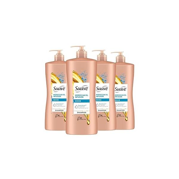 Suave Professionals Shine Shampoo Moroccan Infusion 28 Oz(Pack of 4)
