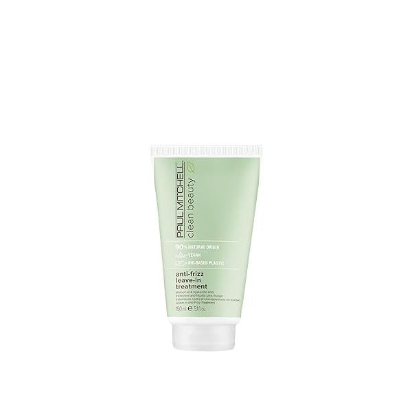 Paul Mitchell Clean Beauty Anti-Frizz Leave-In Treatment, Conditioner, Anti-Humidity, For Textured, Frizz-Prone Hair, 5.1 fl. oz.