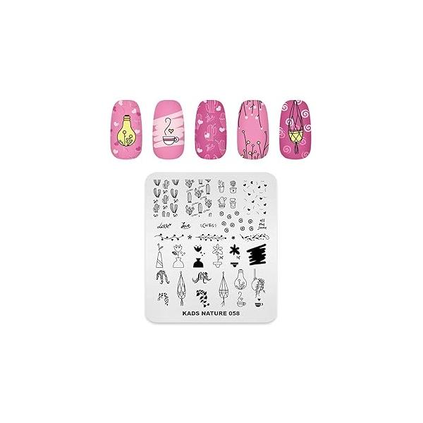 KADS Nail Stamp Plate Decoration Stamping Template Nature Series Design DIY Tool (NA061)