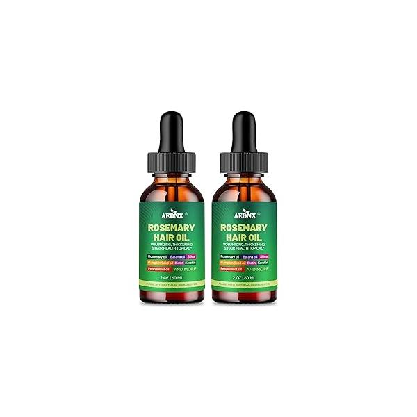 Rosemary Hair Oil For Growth with oil Batana Pumpkin Seed Peppermint Silica Biotin Collagen Keratin Saw Palmetto Horsetail Tea Tree Vit E Aloe Vera Jojoba(1 Pack)