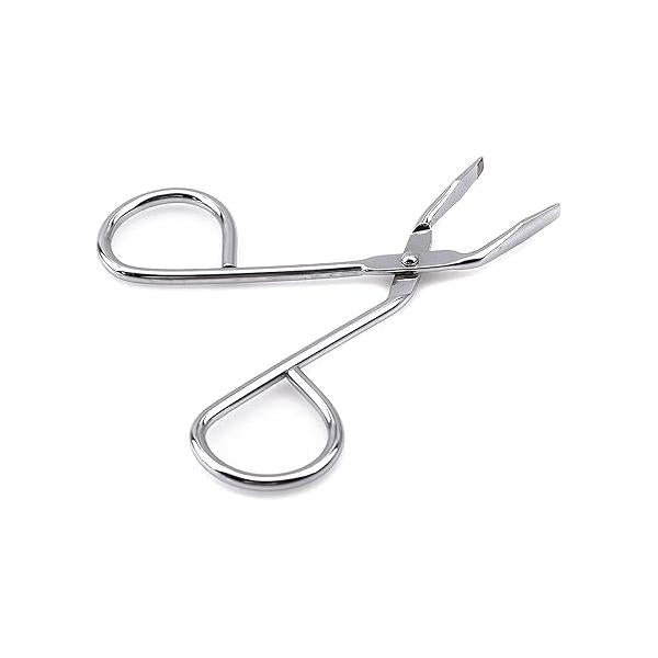 Silver Stainless Steel Eyebrow Scissors Tweezers,Elbow Pliers Clip Scissors,Flat Tip Tweezers Hair Plucker Removal, Shave and Removal