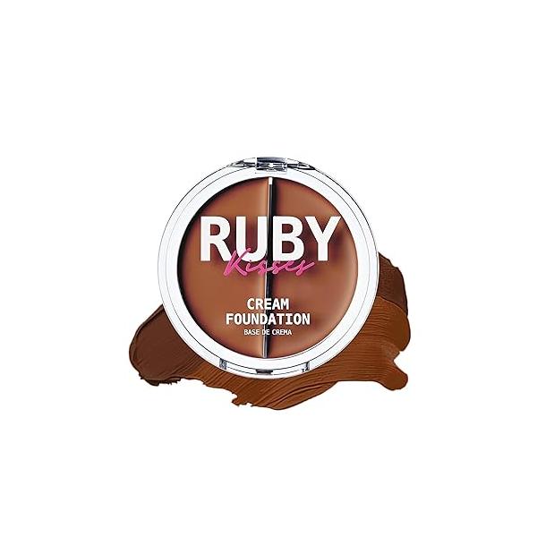 Ruby Kisses 3D Face Creator Cream Foundation & Concealer, 12 Hours Long Lasting, Medium to Full Coverage, Non-Greasy, Ideal for Makeup Contour Palette (Level 8)