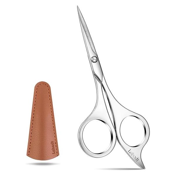 Professional Beard Scissors,4.9 inch (black) small sharp stainless steel barber scissors, suitable for men and women personal care grooming pet trimming