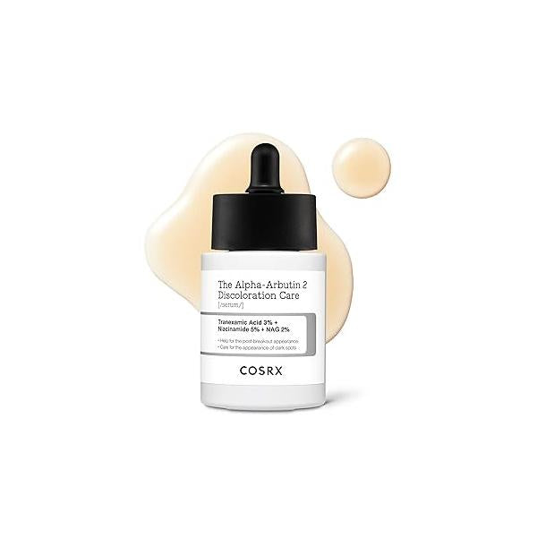 COSRX 2% Alpha Arbutin Discoloration Care Face Serum with Niacinamide, Glutathione & Tranexamic Acid, 1.7 fl oz - for Face, Korean Skin