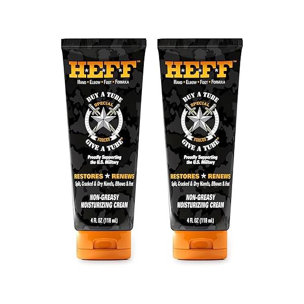 HEFF Hand Elbow Foot Formula Moisturizing Lotion, 4 oz., 2 Pack - For Dry, Flaky Skin, Paraben-Free, Dry Skin Relief, black