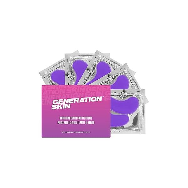Eye Patches for Dark Circles and Puffiness, Under Mask with Hyaluronic Acid Kakadu Plum, Vegan Cruelty-Free Patches, Plum Masks, 5-Pack