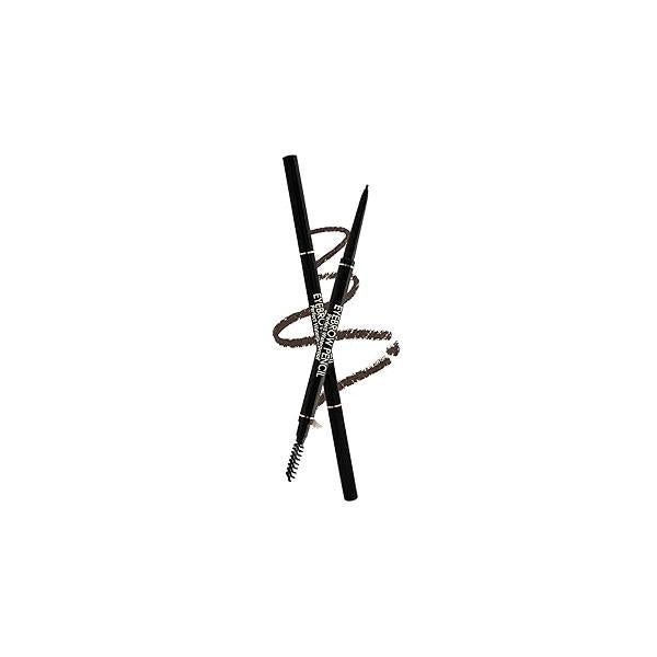 FÓLKI COSMETIC-Eyebrow Retractable Definer Pencil, Micro Brow Precise Eyebrow Pencil,Long Lasting Eye Pencil for Soft Textured Natural Daily Look Makeup (01#Soft Black)