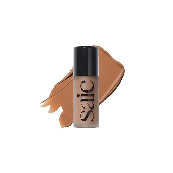 Saie Dew Bronze - Hydrating Liquid Bronzer Stick For a Sun Kissed Glow Contour Infused with Nourishing Skin Care Ingredients Sculpted Face Makeup Essential Sand (0.4 oz)