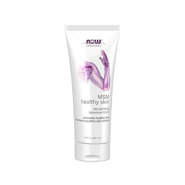 NOW Solutions, MSM Healthy Skin Liposome Lotion, Rejuvenating Cream with Almond Oil and Aloe, 8-Ounce
