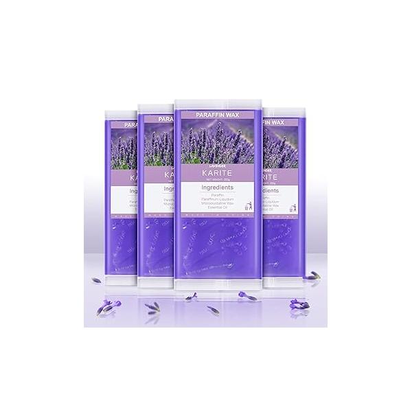 KARITE Paraffin Wax Refills, 10 Pack Beads Blocks for Bath, Machine Refills Hand Feet Dry Skin - Deep Moisturizing, Hydration and Nourishment (Unscented)
