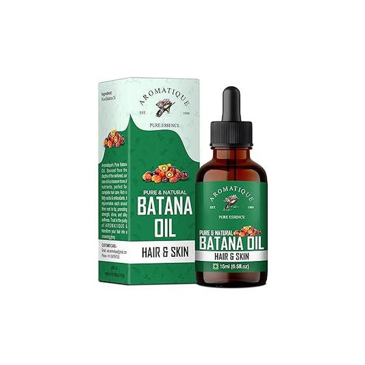 Batana Oil Pure & Cold-Pressed Premium Hair Skin Nourishment Sourced from Honduras Derived Palm Nut (15 ML) Natural