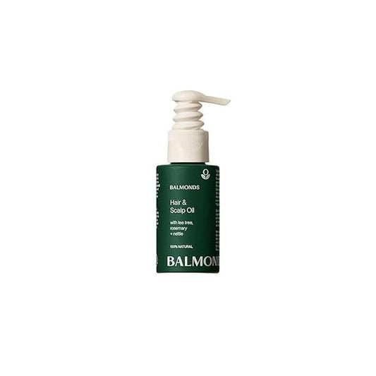Balmonds Hair, Scalp & Beard Oil 1.7 Oz with Rosemary, Hemp Tea Tree - Natural Conditioning Treatment for Dry, Itchy Scalps Nourishes Moisturizes