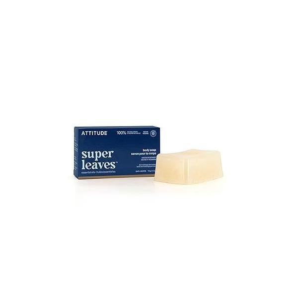 ATTITUDE Body Soap Bar, Natural Origin,Protects and Softens Dry Skin, Coconut & Olive Oils, For Men Women, EWG verified Vegan, Sage Rosemary, 4 Oz