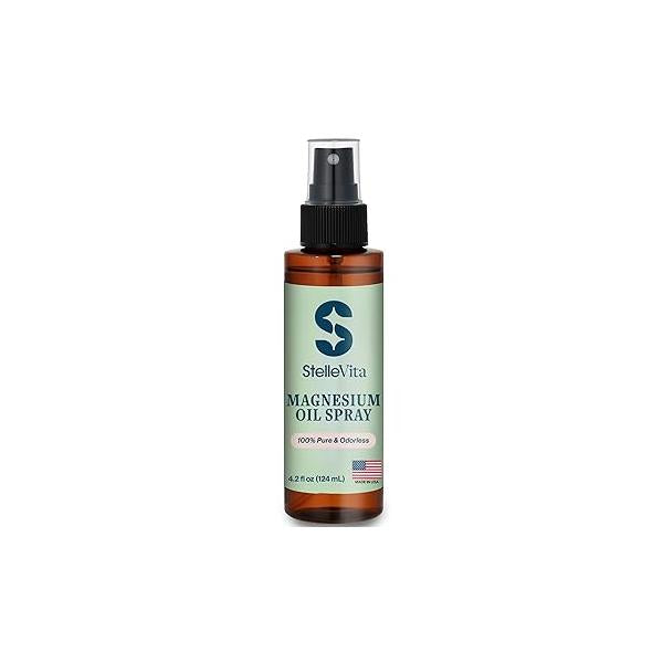 Pure Magnesium Oil Spray 4oz - Extra Strength Topical for Feet, Body & Skin Care Sleep and Relaxation 100% Natural Made in USA