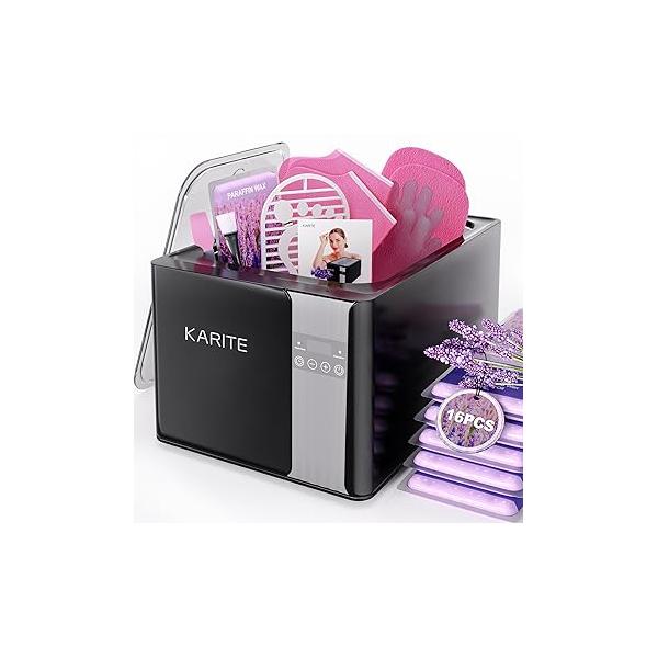 KARITE Paraffin Wax Machine for Hands and Feet, 9000ml Bath with Auto-Timer, Smart Mode, Precision Temperature Control, Warmer Kit 16PCs Refills