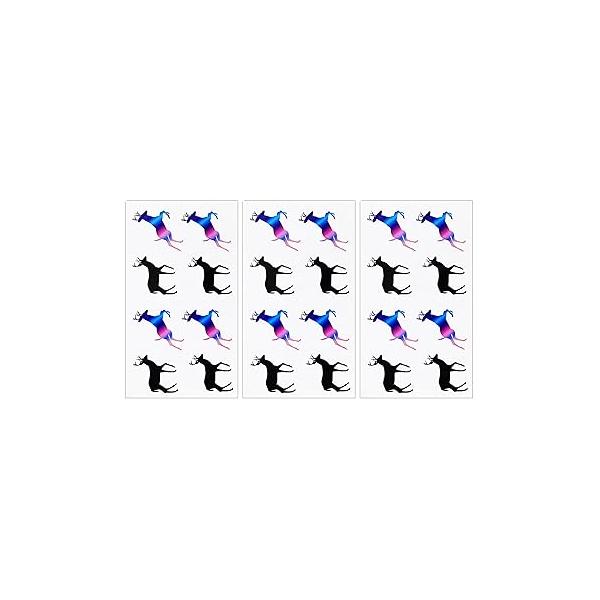PARITA Small Tattoos Watercolor Galaxy Space Reindeer Deer Wildlife Cartoon Temporary Tattoo for Adult Men Women Kids Fashion Art Make Up Design Sexy Body Fake (Pack 3 PCS.) (11)