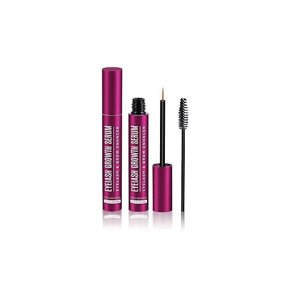 Eyelash Growth Serum, Lash Serum for & Enhancing, Advanced Formula Natural Lashes or Extensions Brows (0.17 fl oz)