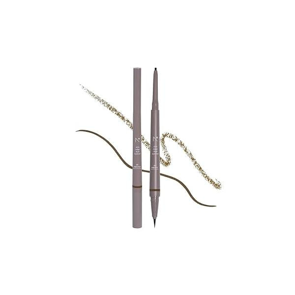 Eyeliner Slim Edge Dual-Tip (05 pecan brown) | Smudge/Water Proof, High Pigmented, Long Lasting Liquid and Pencil Eye Liner