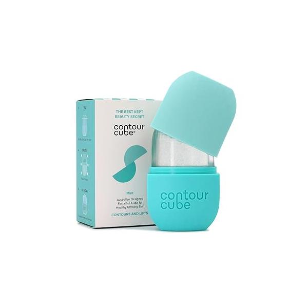 Contour Cube Original - Ice Roller for Sculpting & De-Puffing Face Massager with BPA-Free Silicone Mold Skin Care Tools Daily Skincare (180ml) Violet