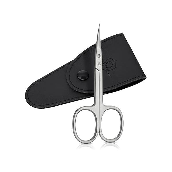 Solingen Curved Cuticle Scissors - Precision German Steel for Manicure & Pedicure, Eyebrow Eyelash Grooming, Extra Sharp with Premium Storage Case