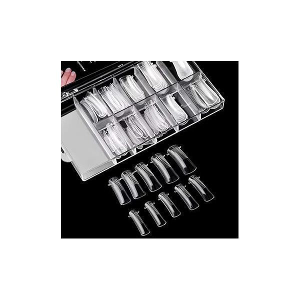 Nail Extension Form Tips Clear 100pcs Poly Gel Acrylic Nails Mold Artificial Dual Forms System UV DIY Polish Manicure Tool 100PCs/Case with Scale