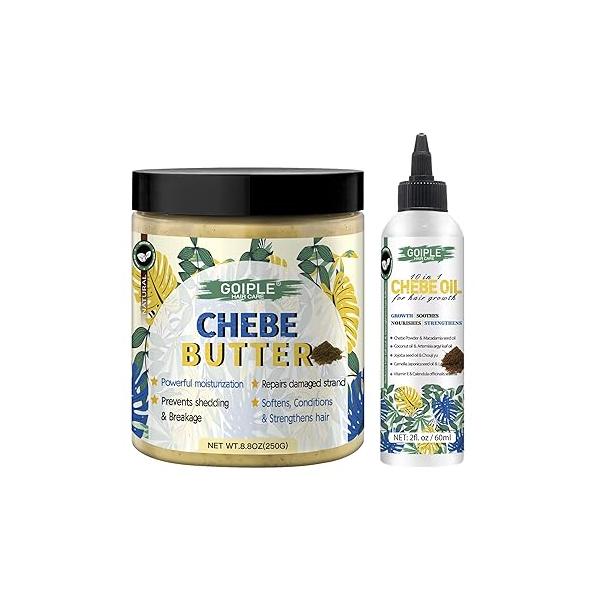 Chebe Hair Growth Oil and Butter for Deep Moisturization - All Types, Men Women
