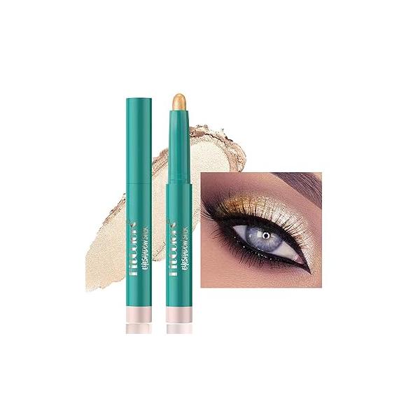 Eyeshadow Stick Eye Shadow Brightener Eyeliner Pencil Cream Shimmer Glitter Smooth Primer Highlighter Natural Waterproof Long Lasting Soft Pink # 01