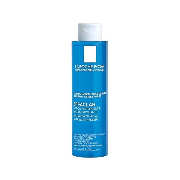 La Roche-Posay Effaclar Astringent Face Toner for Oily Skin, with Exfoliating LHAs to Minimize Appearance of Pores and Smooth Skin Texture